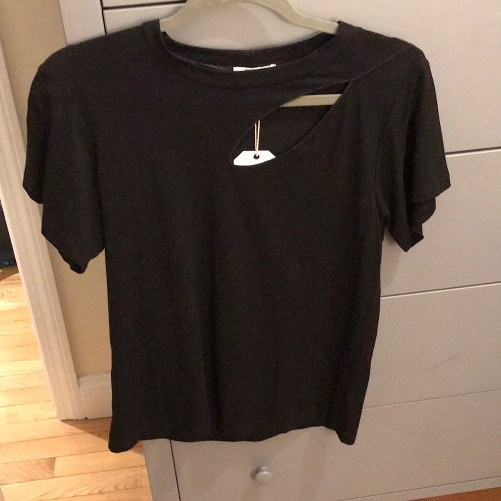 NWT 12th Tribe LNA cut out black tee